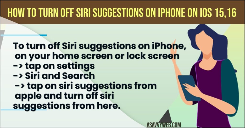 How to Turn OFF Siri Suggestions on iPhone On iOS 16, 15