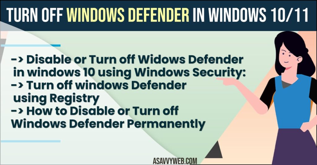 How to Turn off Windows Defender in windows 10 (2022, 21, 2020)
