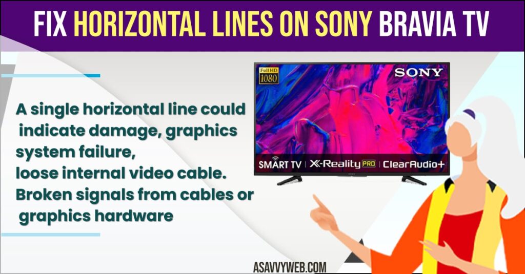 How to Fix Horizontal Lines on Sony Bravia TV
