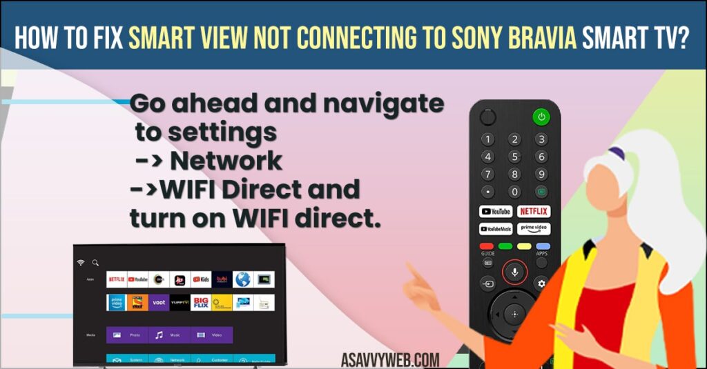Fix Smart view not connecting to Sony Bravia