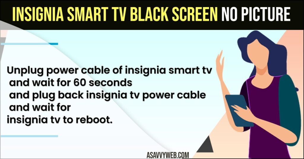 Insignia Smart tv Black Screen No Picture