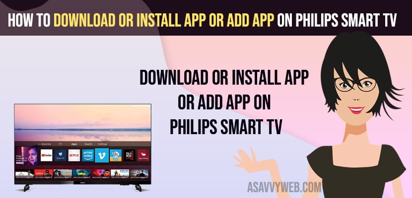 How to Download or Install App or Add App on Philips smart tv