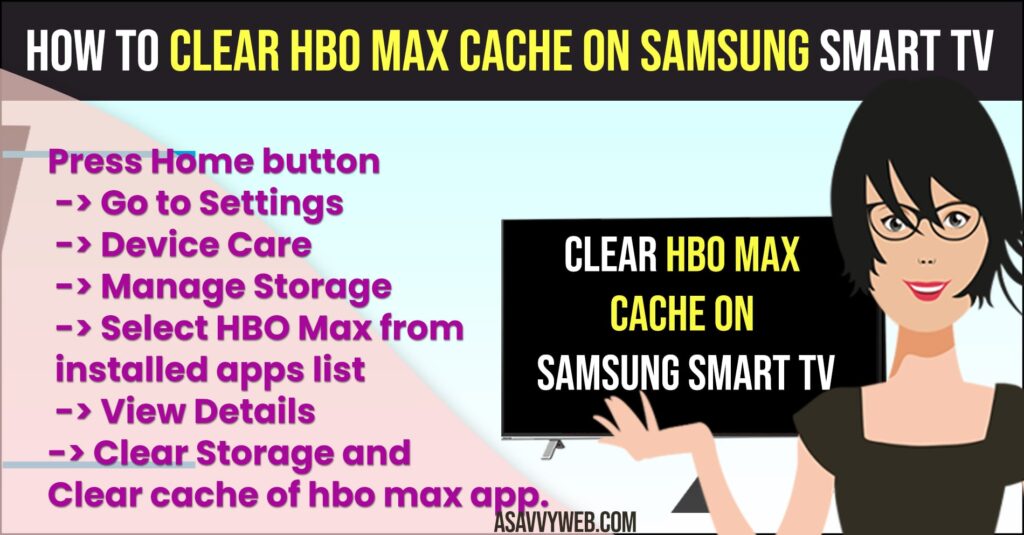 Clear HBO Max Cache on Samsung Smart tv-min