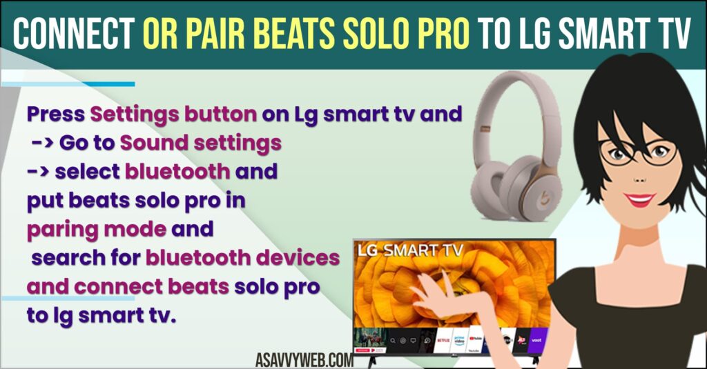 Connect or Pair Beats Solo Pro to LG Smart tv