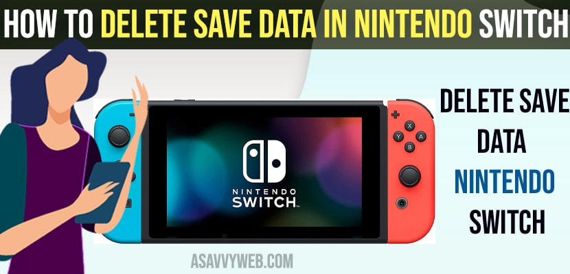 Delete Save Data in Nintendo Switch