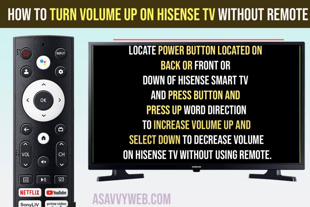 Turn Volume Up on Hisense TV Without Remote