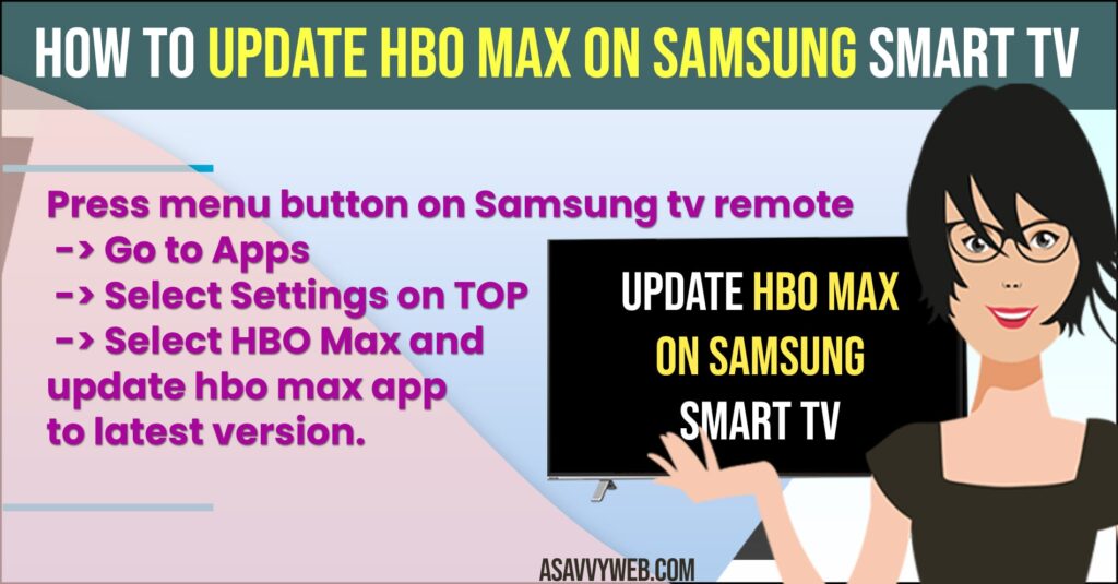 How to Update HBO Max on Samsung Smart tv