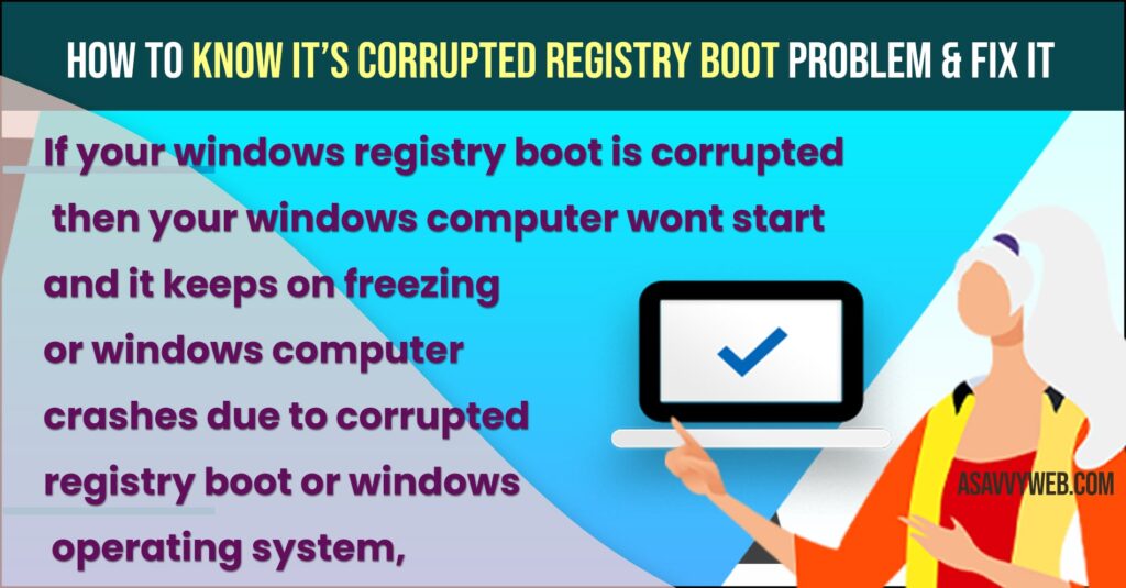 know it’s Corrupted Registry Boot Problem & Fix it