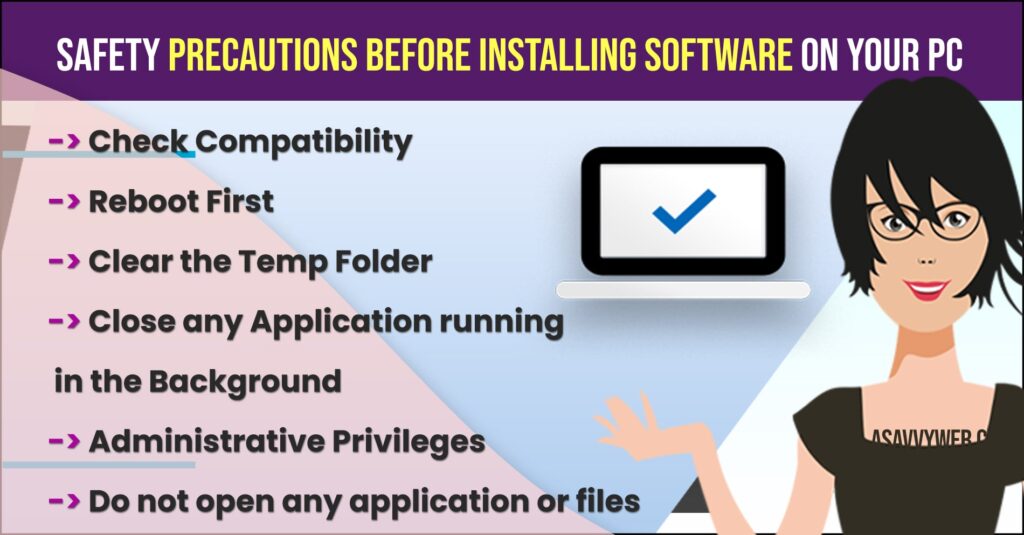 Safety Precautions Before Installing Software on Your PC