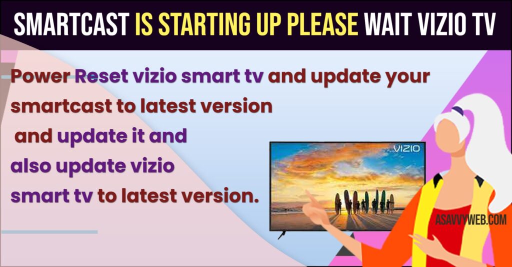 Smartcast is Starting UP Please Wait on Vizio Smart tv