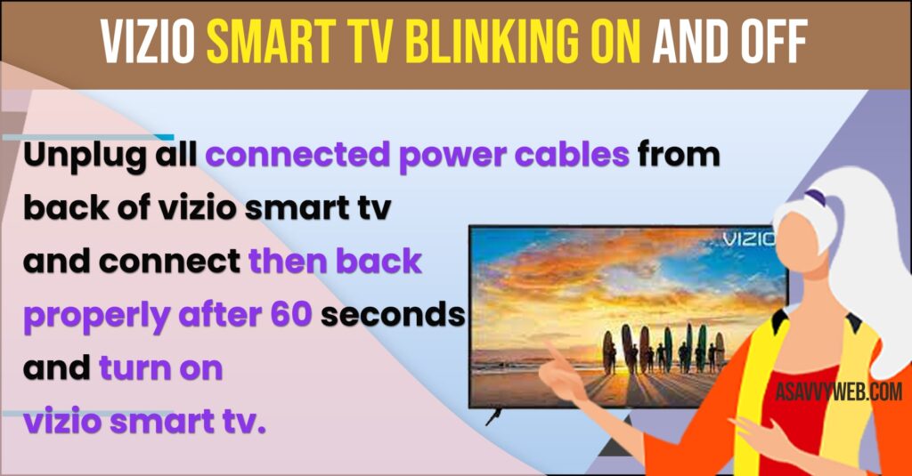 VIZIO Smart TV Blinking ON AND OFF
