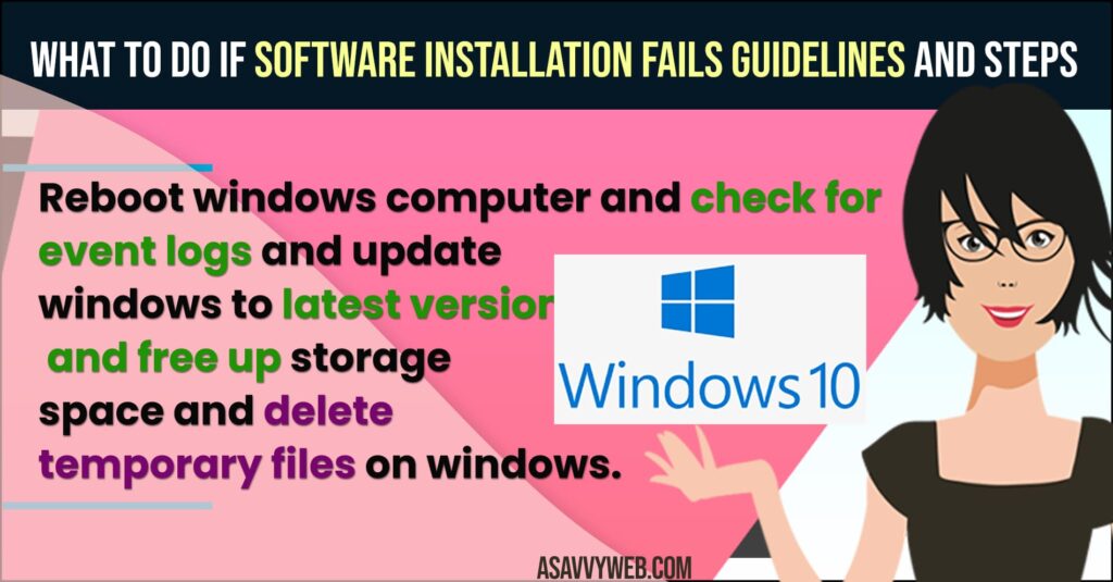 What to Do if Software Installation Fails Guidelines and Steps