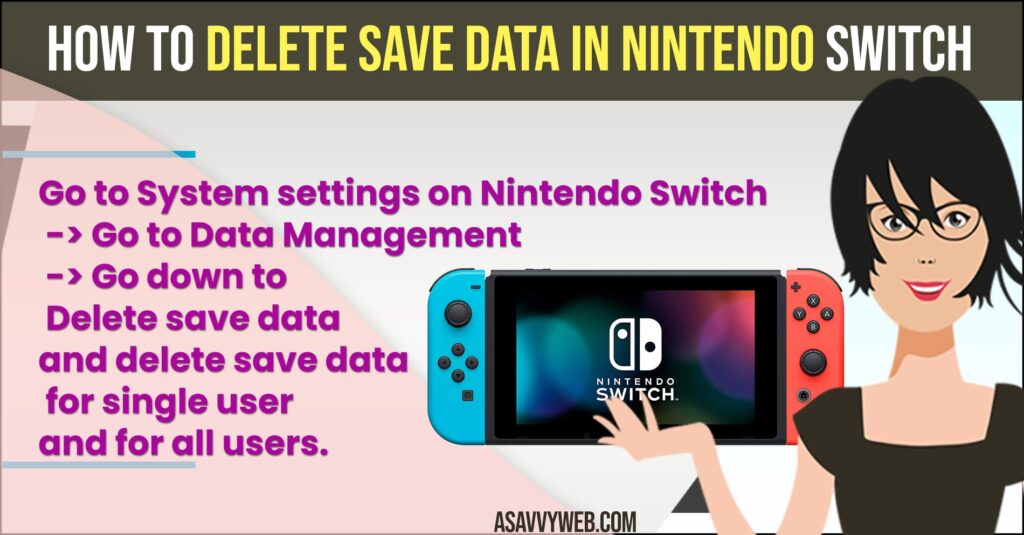 How to Delete Save Data in Nintendo Switch