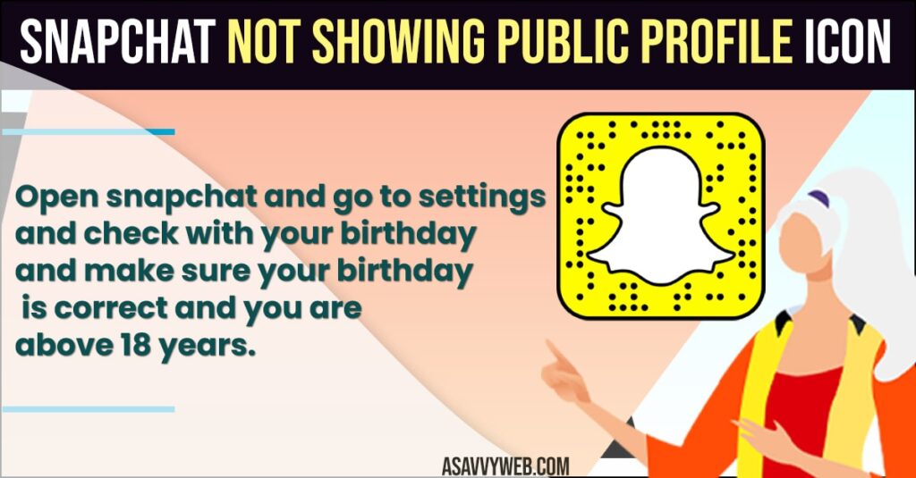 Fix Snapchat Not Showing Public Profile Icon