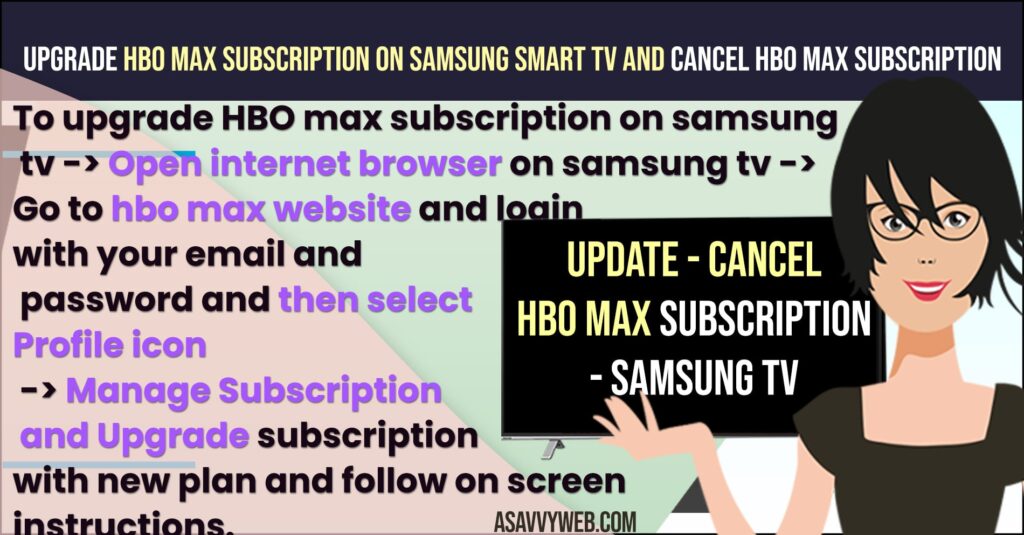 Upgrade HBO Max Subscription on Samsung smart tv