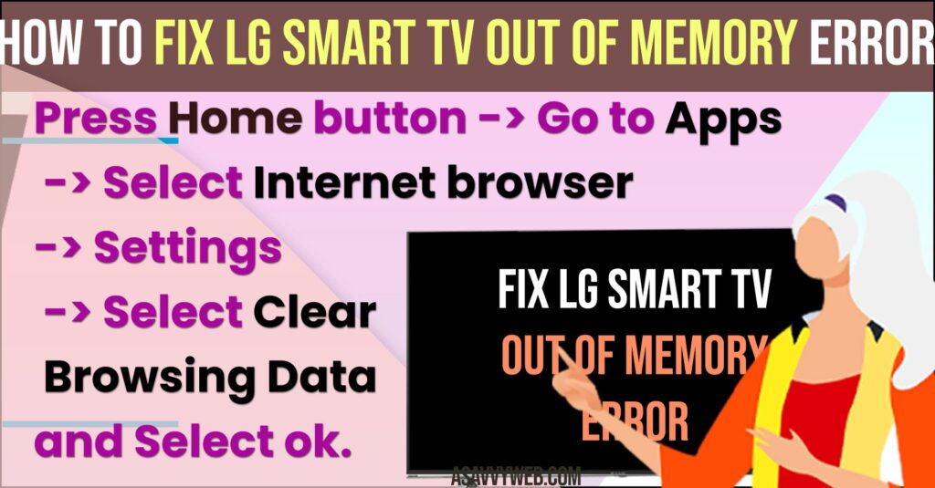 How to Fix LG Smart tv Out of Memory Error