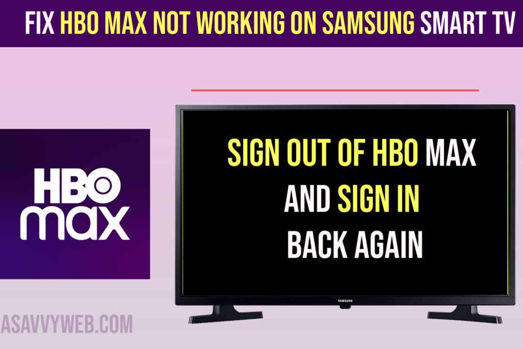 sign out of hbo max and sign in back to fix hbo max app