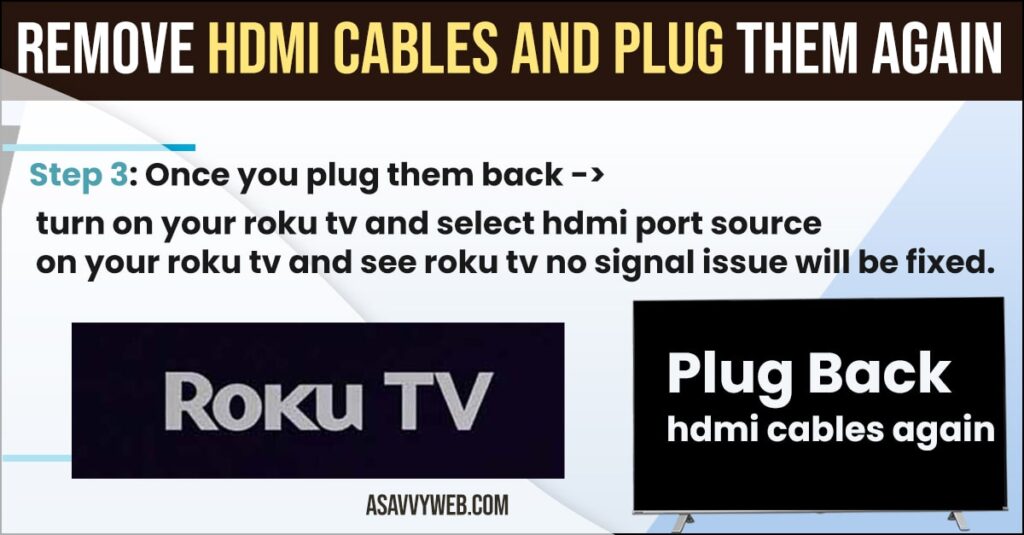 again plug back hdmi cables to hdmi port