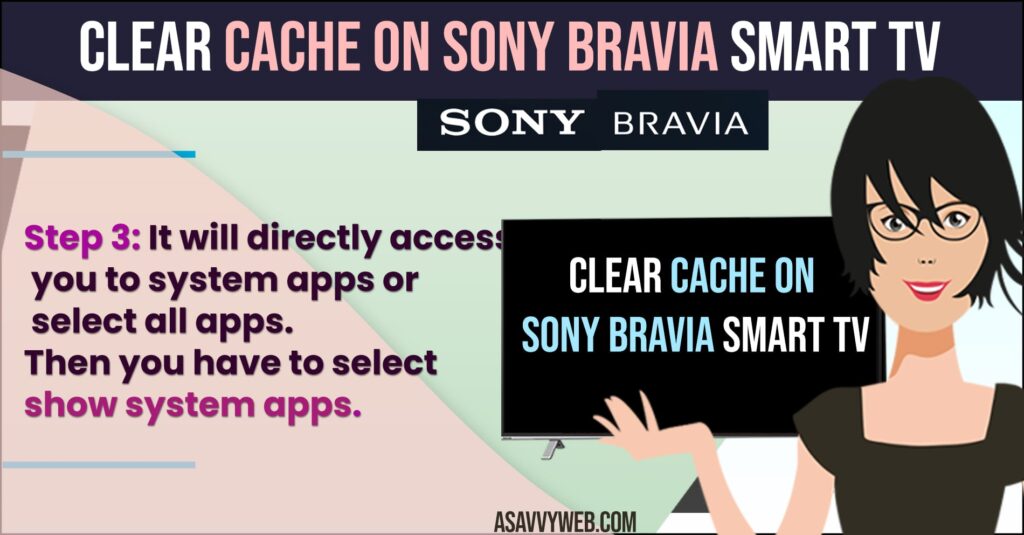 steps to  Clear Cache on Sony Bravia Smart tv
