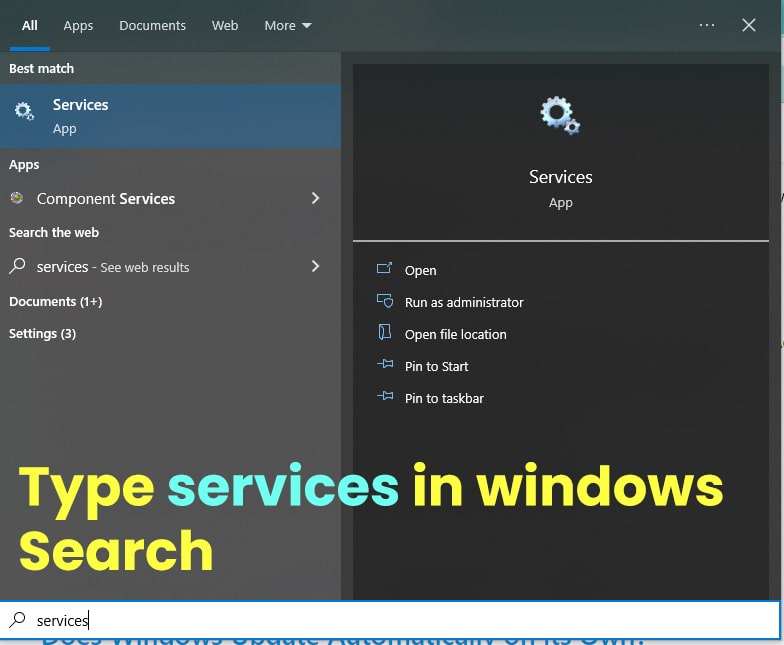 types services in windows
