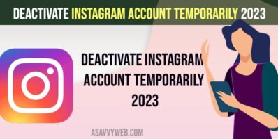 Deactivate instagram account temporarily 2023