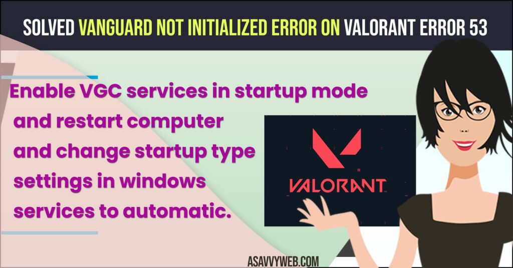 Solved Vanguard Not Initialized error on Valorant Error 53