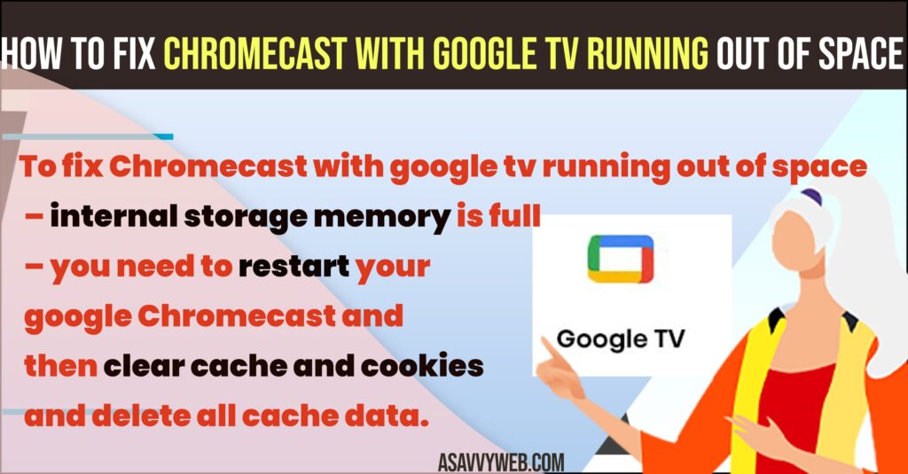 Fix Chromecast with Google tv Running Out of Space