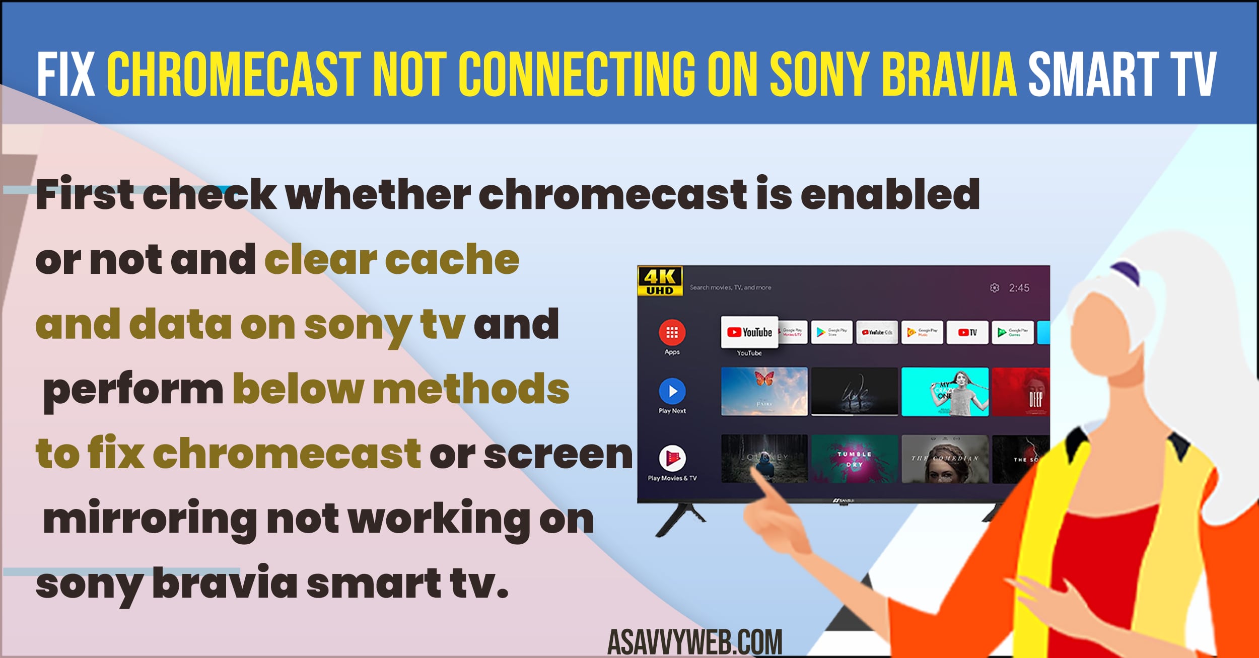 How Fix Chromecast Not Connecting on Sony Bravia Smart tv - A Savvy