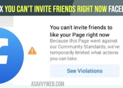 Fix You Can't Invite Friends Right Now Facebook Page