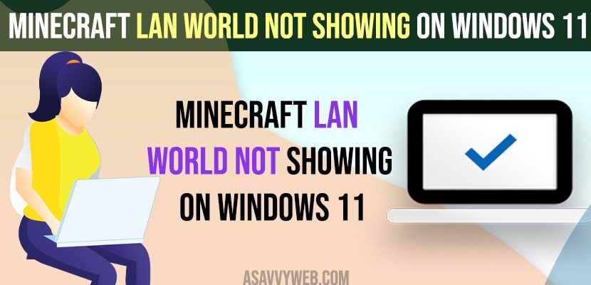 Minecraft LAN world not showing on Windows 11