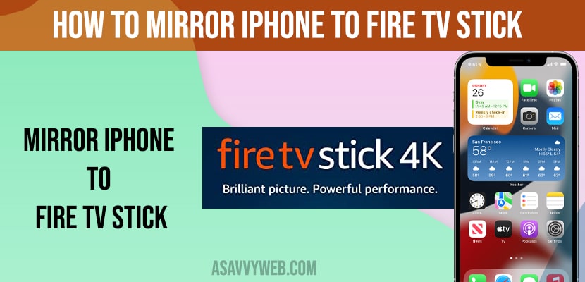How to Mirror iPhone to Fire TV Stick