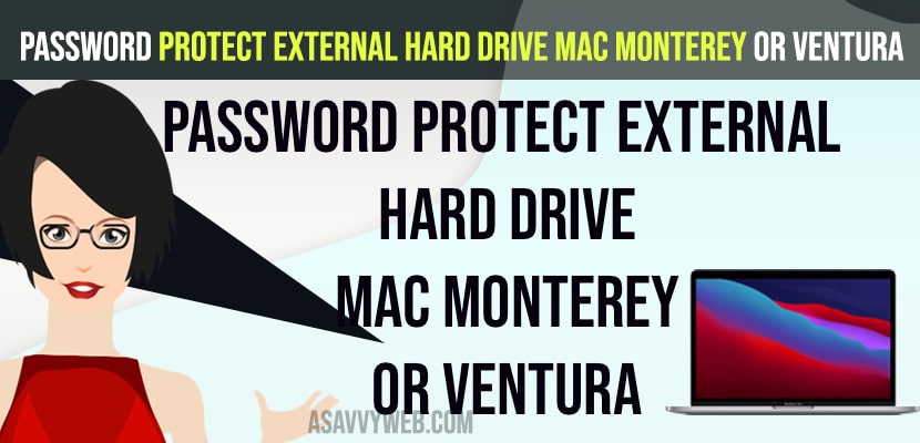 Password Protect External Hard Drive Mac Monterey or Ventura