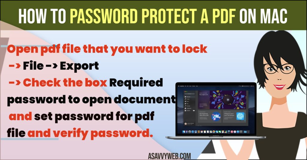 Password Protect a Pdf on Mac