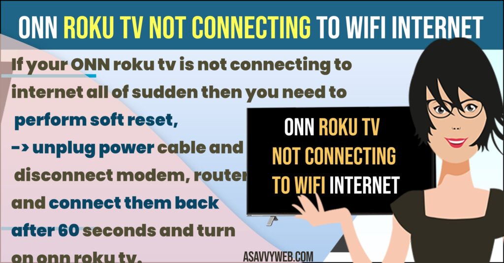 How to fix ONN Roku tv Not Connecting to WIFI Internet