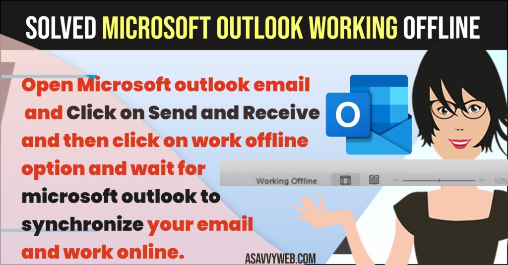 Solved Microsoft Outlook Working Offline