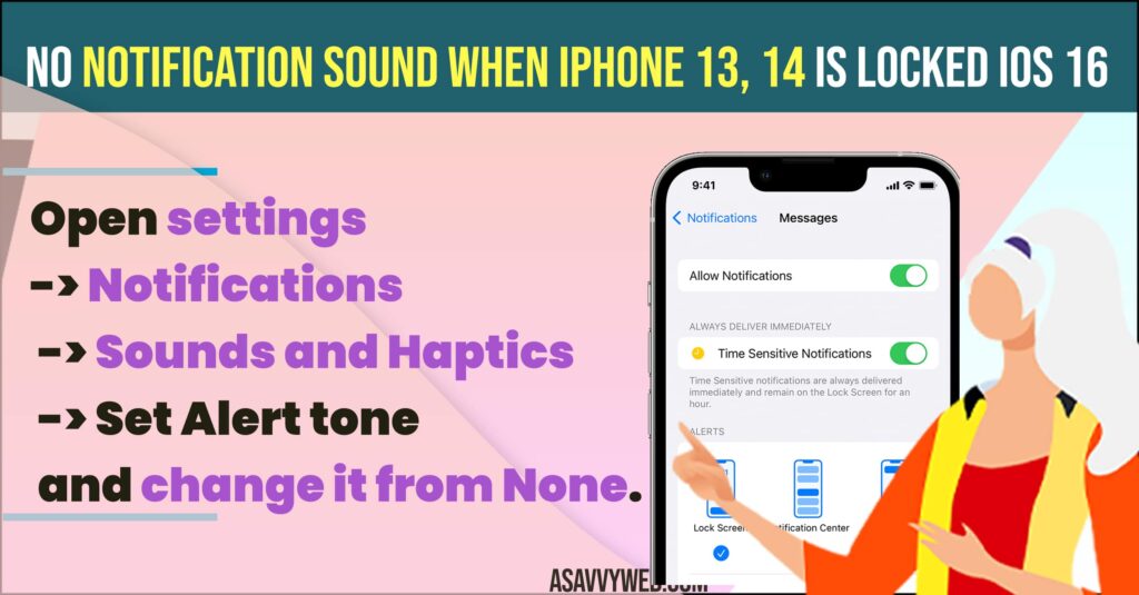 No Notification Sound When iPhone 13, 14 is locked iOS 16