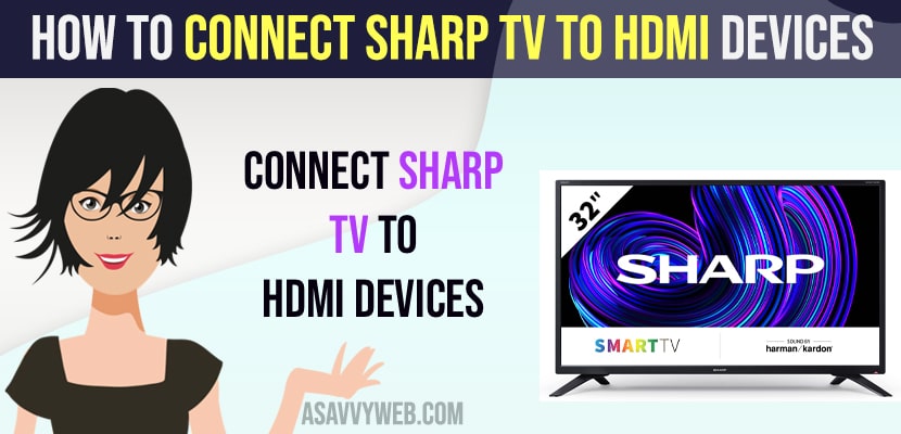 Connect Sharp tv to HDMI Devices