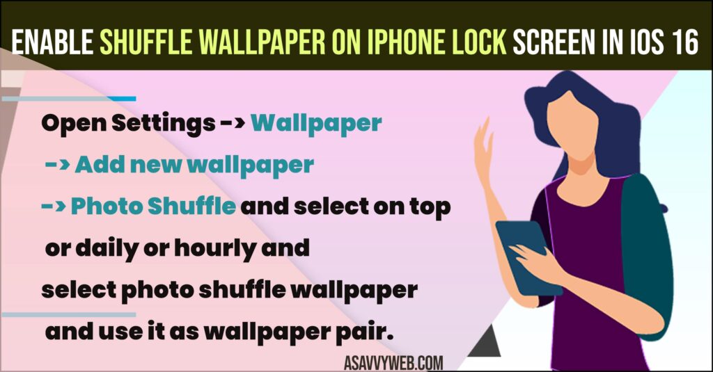 Enable Shuffle Wallpaper on iPhone Lock Screen in iOS 16