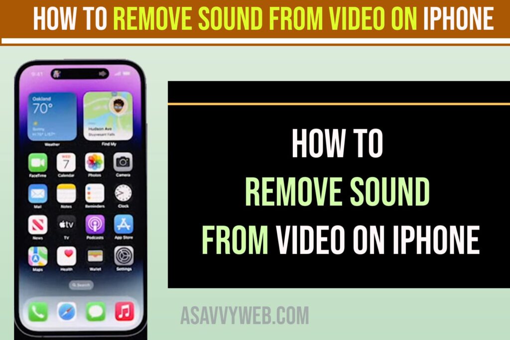 How to Remove Sound From Video on iPhone