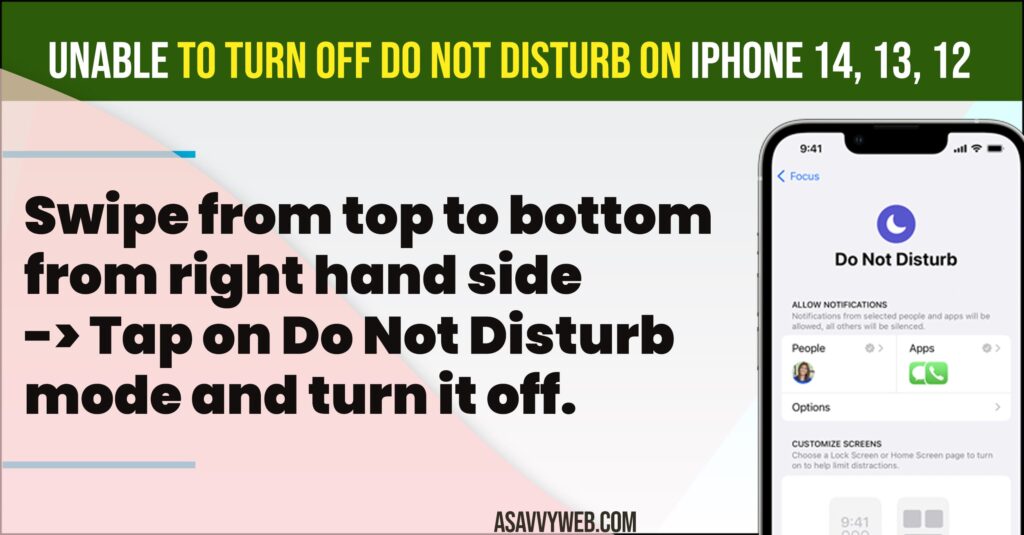 How to Fix Unable to Turn Off Do Not Disturb on iPhone 14, 13, 12