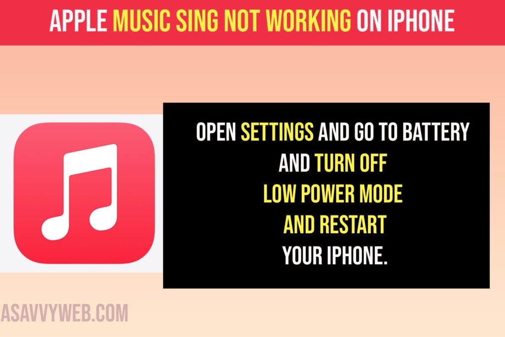 Apple Music Sing Not Working On iPhone