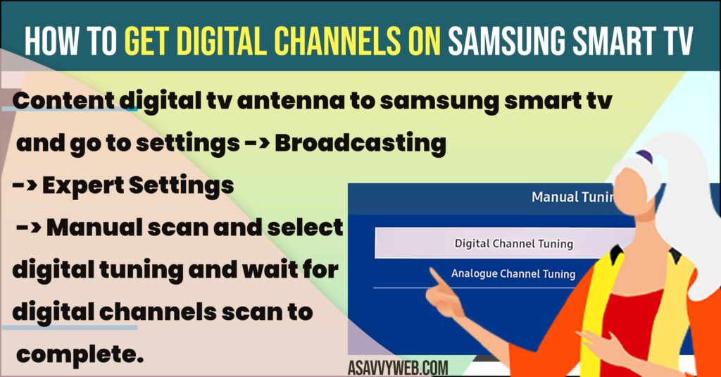 How to Get Digital Channels on Samsung Smart tv