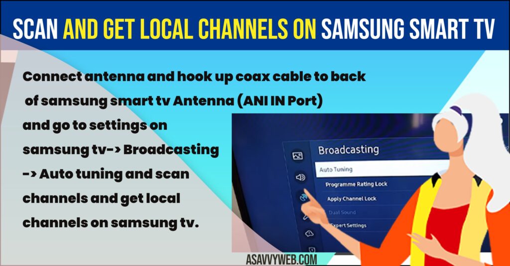 Scan and Get Local Channels on Samsung TV