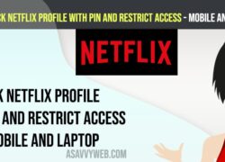 Lock Netflix Profile With Pin and Restrict Access - Mobile and Laptop