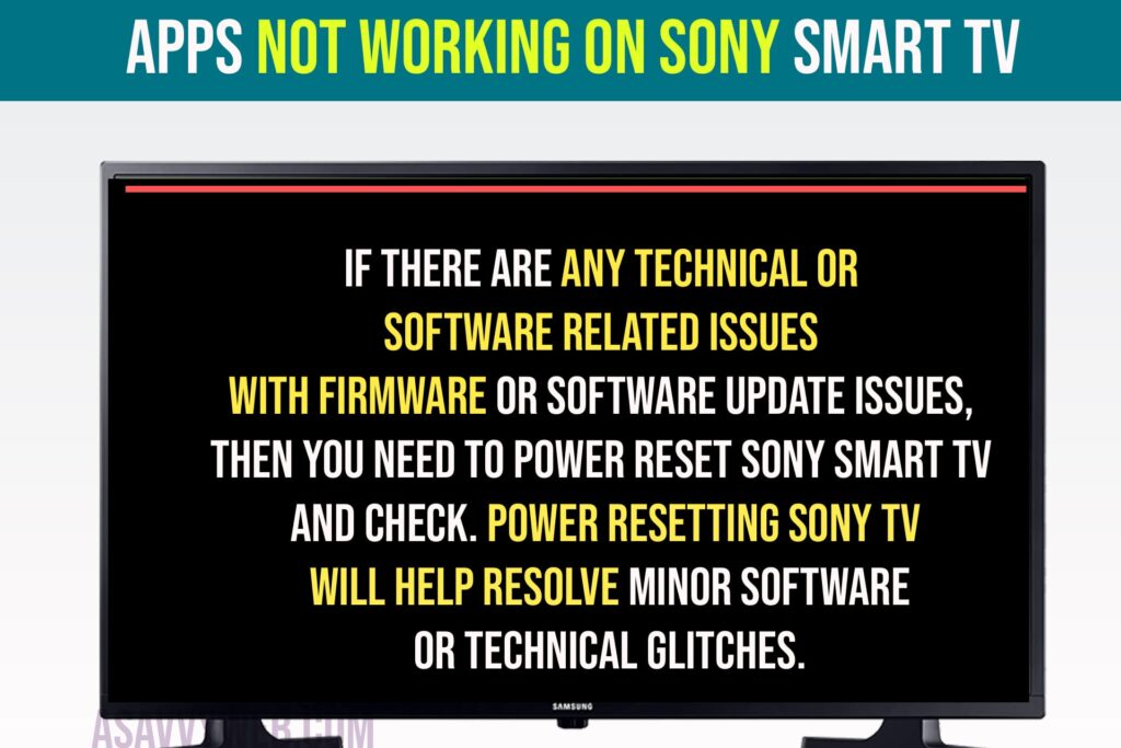 Why Apps Not Working on Sony Smart tv
