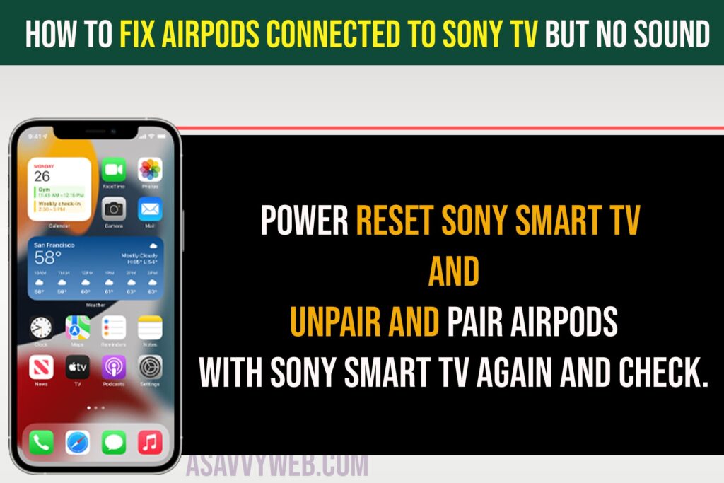 Fix AirPods Connected to Sony TV But No Sound