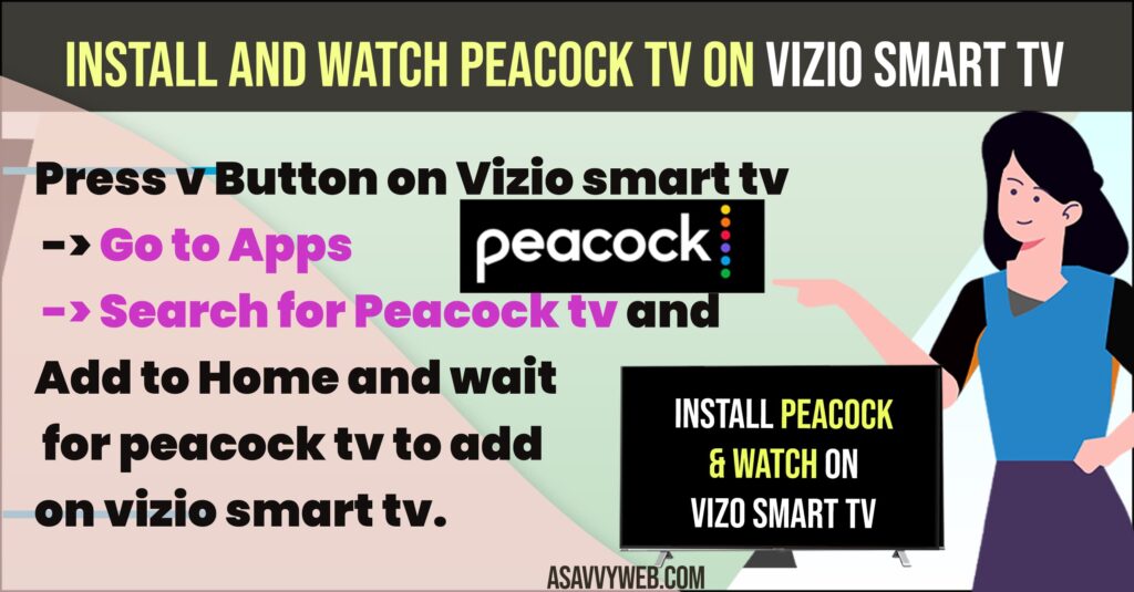 Watch Peacock TV on Vizio Smart tv