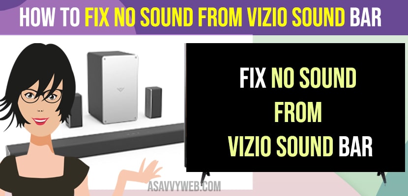How to Fix No Sound From Vizio Sound Bar