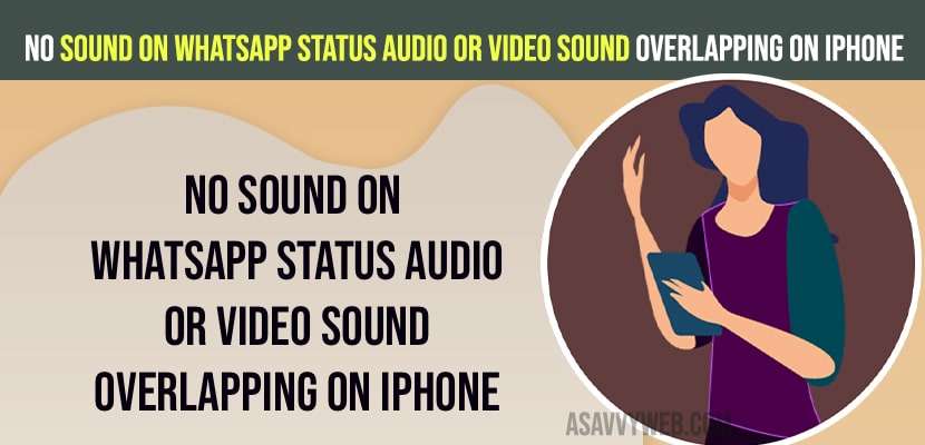 No Sound On WhatsApp Status Audio or Video Sound Overlapping on iPhone