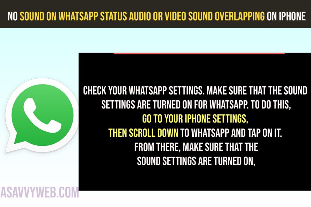 No Sound On WhatsApp Status Audio or Video Sound Overlapping
